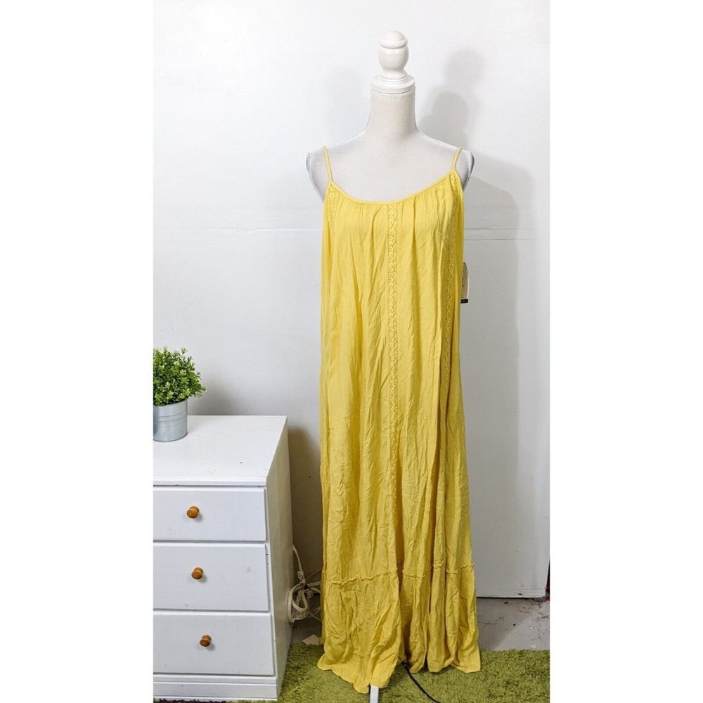 RIP CURL Women's NWT Gold Yellow Vista Maxi Dress Size XL
